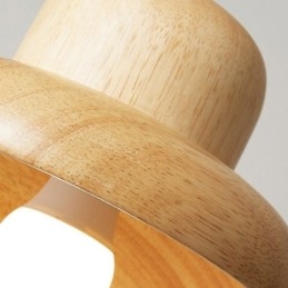 Lampada a sospensione in legno giapponese, lampada a sospensione