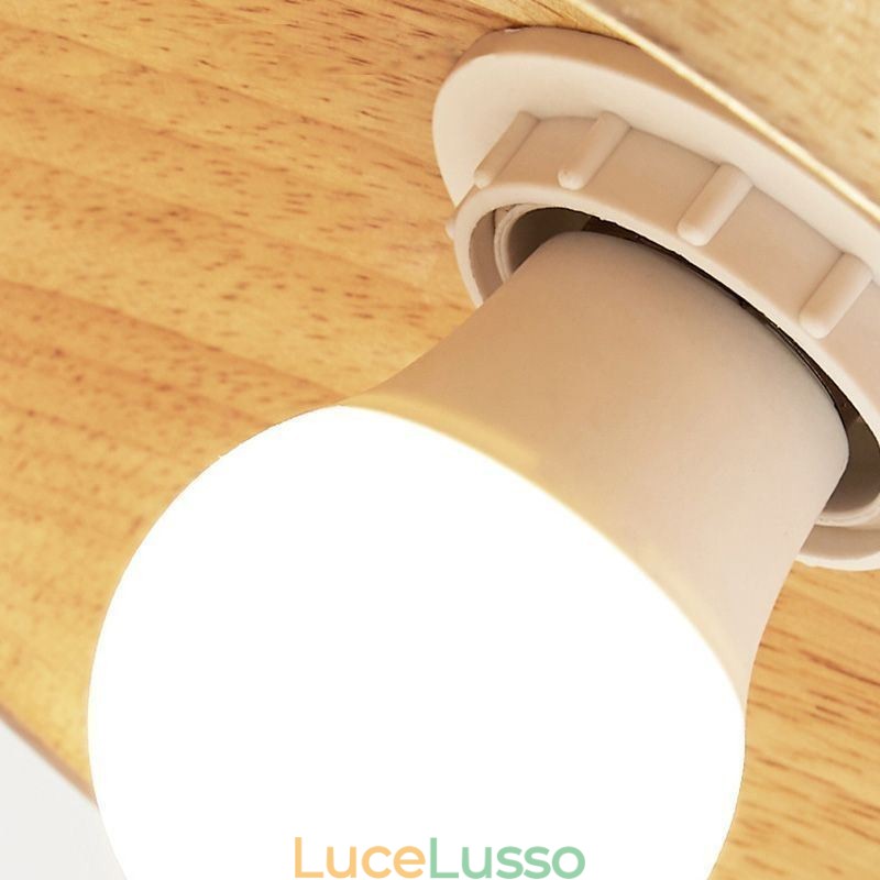 Lampada a sospensione in legno giapponese, lampada a sospensione