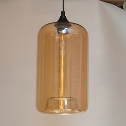 Pendente di design della bottiglia 1 luce minimalista dipinto in ferro