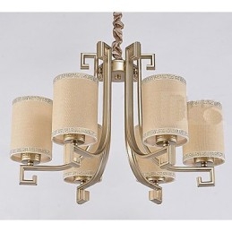 Lampadario in stile cinese in ferro e rame, imitazione lampade ad aria