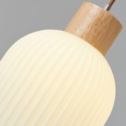 Lampada a sospensione in legno giapponese Lanterna in vetro Lampada a sospensione