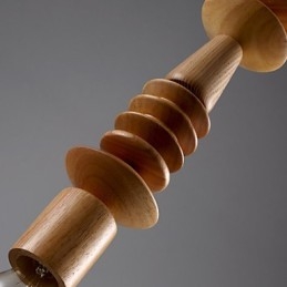 Lampadario Mini Stile Tradizionale Classico Legno Bambù