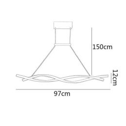 Lampada a sospensione moderna Twist Design Lampada a sospensione Sala da pranzo