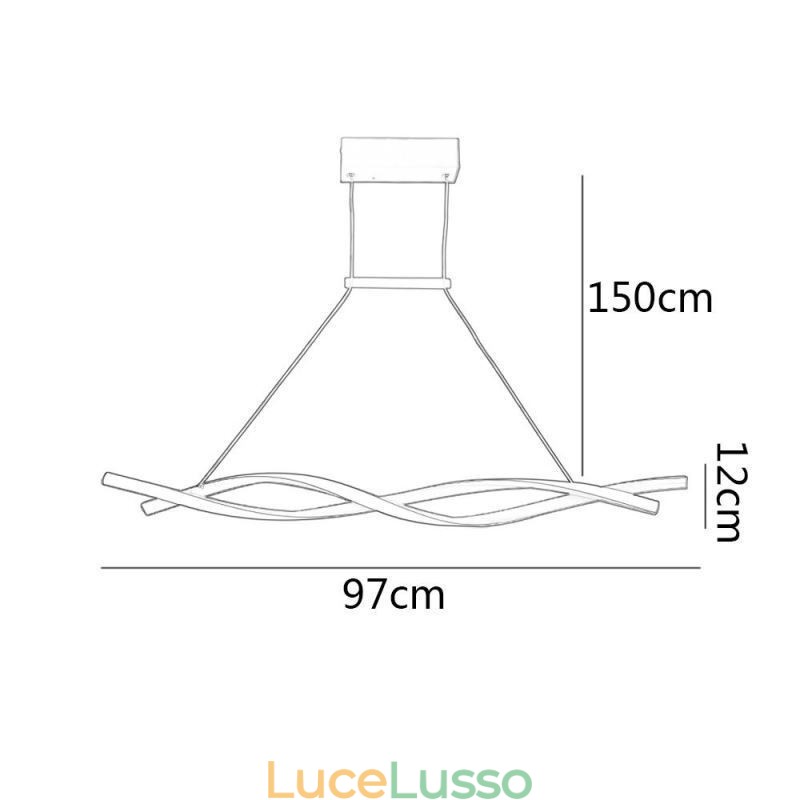 Lampada a sospensione moderna Twist Design Lampada a sospensione Sala da pranzo