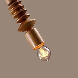 Lampadario Mini Stile Tradizionale Classico Legno Bambù