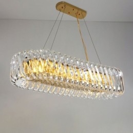 Lampadario in stile europeo con lampada a sospensione in vetro di lusso