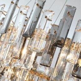 Lampadario in vetro europeo, lampade a sospensione ovali