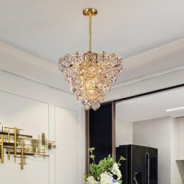 Lampadario moderno a forma di cono in vetro europeo