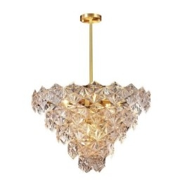 Lampadario moderno a forma di cono in vetro europeo