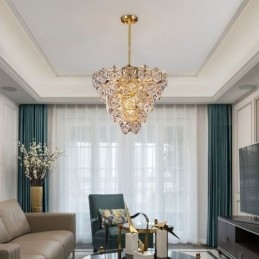 Lampadario moderno a forma di cono in vetro europeo