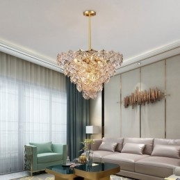Lampadario moderno a forma di cono in vetro europeo
