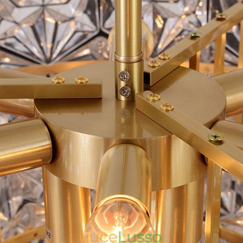 Lampadario moderno a forma di cono in vetro europeo
