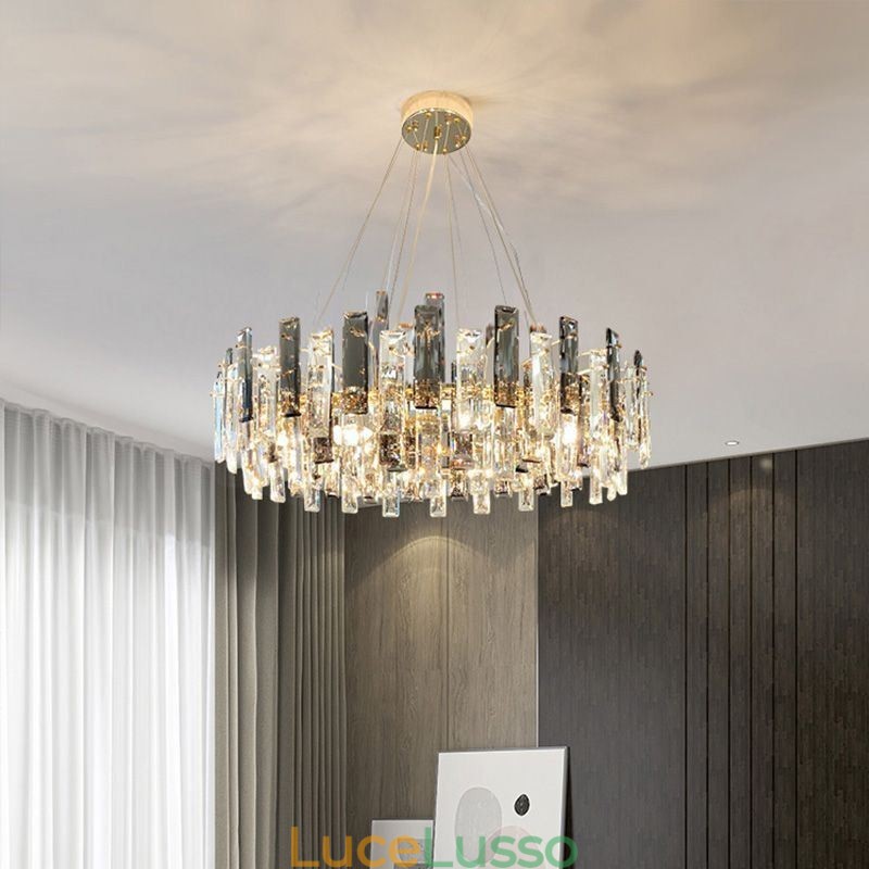 Lampadario in vetro di lusso in stile europeo