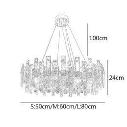 Lampadario in vetro di lusso in stile europeo