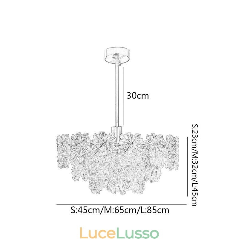 Lampadario di lusso in vetro per la casa, decorazione della casa