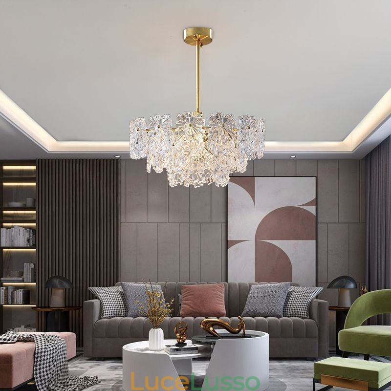 Lampadario di lusso in vetro per la casa, decorazione della casa