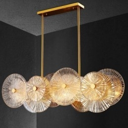 Lampadario moderno a disco con scintilla, lampada a sospensione in vetro per fuochi d'artificio, illuminazione per la casa