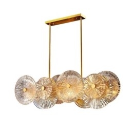 Lampadario moderno a disco con scintilla, lampada a sospensione in vetro per fuochi d'artificio, illuminazione per la casa