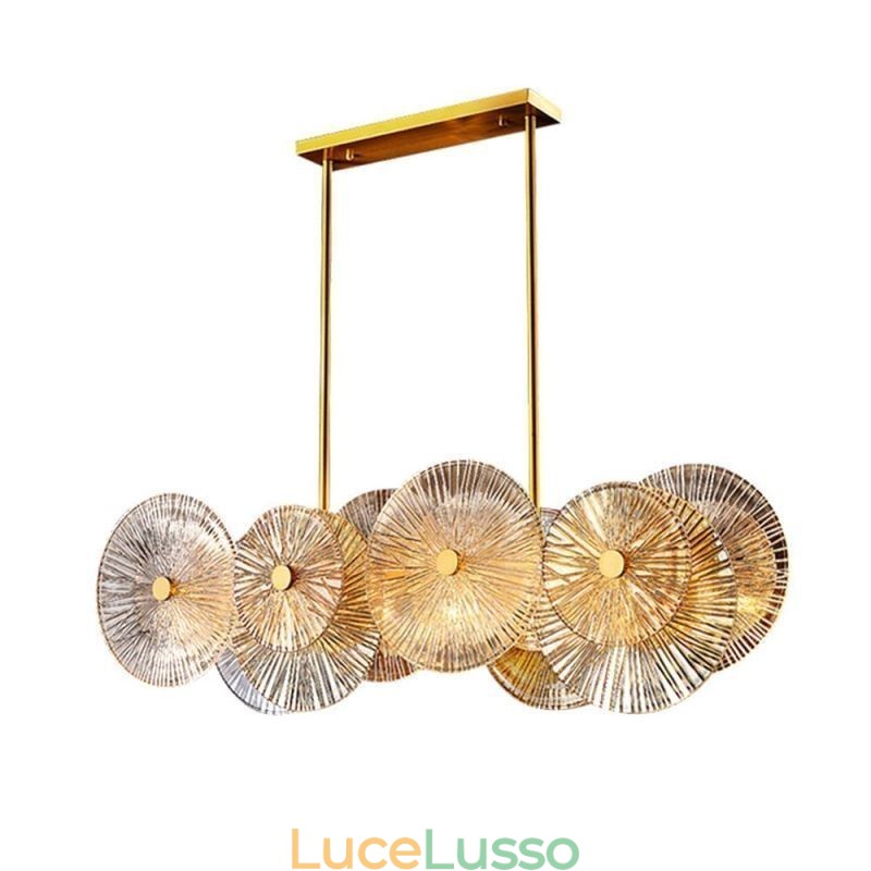 Lampadario moderno a disco con scintilla, lampada a sospensione in vetro per fuochi d'artificio, illuminazione per la casa