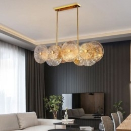 Lampadario moderno a disco con scintilla, lampada a sospensione in vetro per fuochi d'artificio, illuminazione per la casa