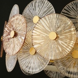 Lampadario moderno a disco con scintilla, lampada a sospensione in vetro per fuochi d'artificio, illuminazione per la casa