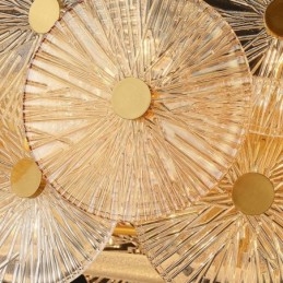 Lampadario moderno a disco con scintilla, lampada a sospensione in vetro per fuochi d'artificio, illuminazione per la casa