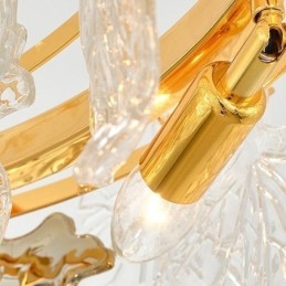 Lampada a sospensione a forma di foglia d'acero, decorazione per la casa, illuminazione in vetro