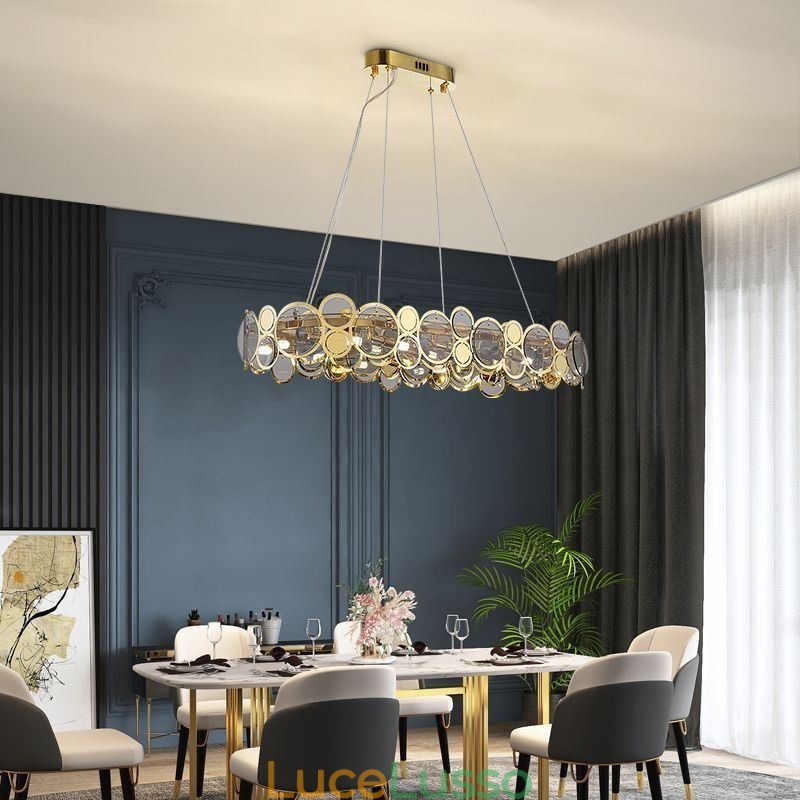 Lampadario in vetro europeo creativo lampadario di lusso