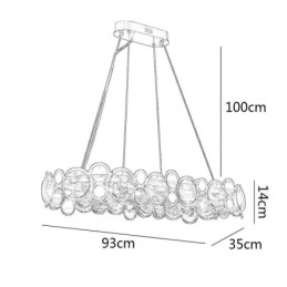 Lampadario in vetro europeo creativo lampadario di lusso