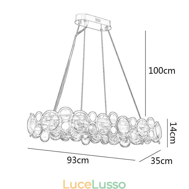 Lampadario in vetro europeo creativo lampadario di lusso