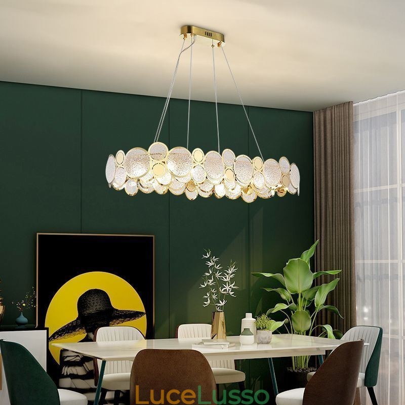 Lampadario in vetro europeo creativo lampadario di lusso