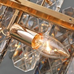 Moderna illuminazione a sospensione in vetro di lusso, lampada da pranzo