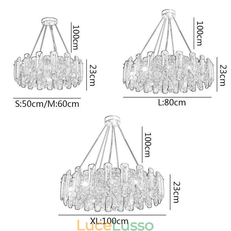 Lampada a sospensione di lusso in vetro europeo
