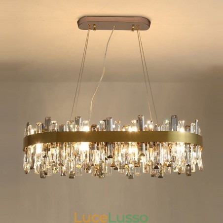 Lampadario di lusso leggero postmoderno in vetro a sospensione Lampadario di lusso leggero postmoderno in vetro a sospensione