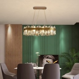 Lampadario di lusso leggero postmoderno in vetro a sospensione