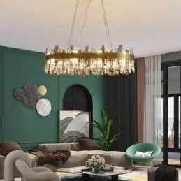 Lampadario di lusso leggero postmoderno in vetro a sospensione
