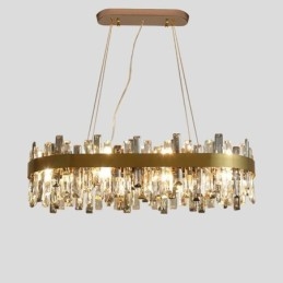 Lampadario di lusso leggero postmoderno in vetro a sospensione
