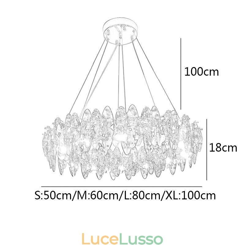 Lampada a sospensione di lusso postmoderna Lampada a sospensione moderna e minimalista