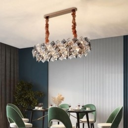 Lampadario in vetro europeo creativo luce pendente di lusso illuminazione