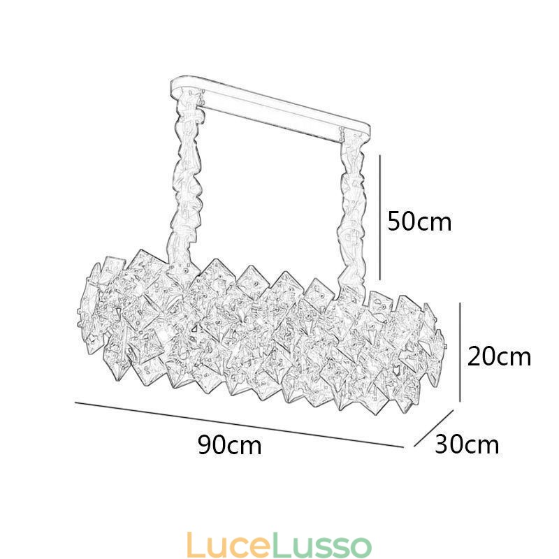 Lampadario in vetro europeo creativo luce pendente di lusso illuminazione