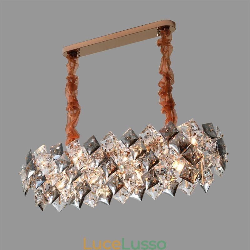 Lampadario in vetro europeo creativo luce pendente di lusso illuminazione
