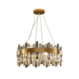 Lampadario in vetro di lusso in stile europeo, luce pendente, soggiorno