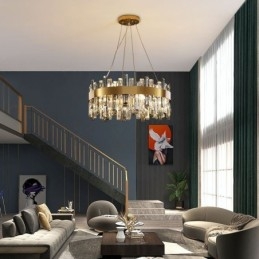 Lampadario in vetro di lusso in stile europeo, luce pendente, soggiorno