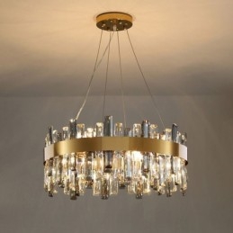 Lampadario in vetro di lusso in stile europeo, luce pendente, soggiorno