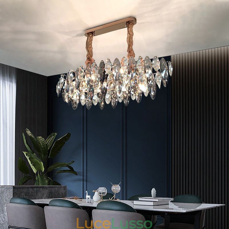 Lampadario di lusso leggero Lampadario in vetro Decorazione per la casa Soggiorno