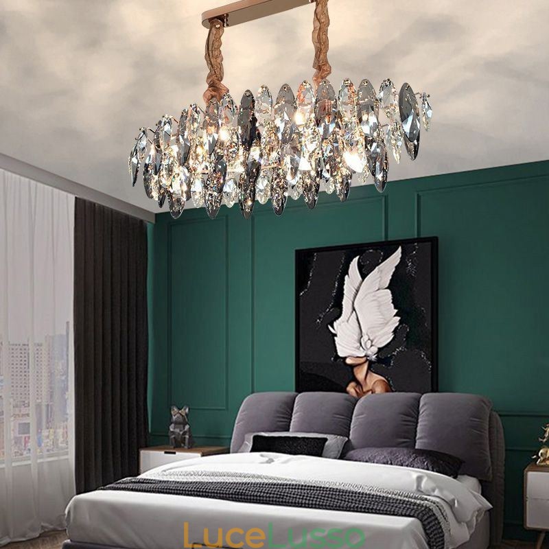 Lampadario di lusso leggero Lampadario in vetro Decorazione per la casa Soggiorno