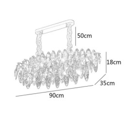 Lampadario di lusso leggero Lampadario in vetro Decorazione per la casa Soggiorno