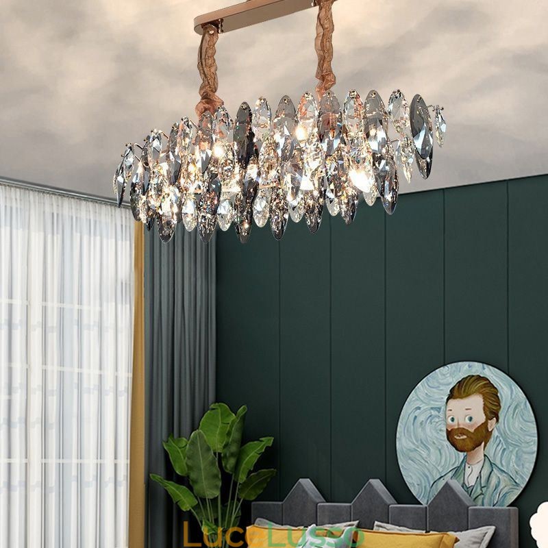 Lampadario di lusso leggero Lampadario in vetro Decorazione per la casa Soggiorno