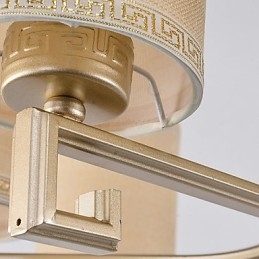 Lampadario in stile cinese in ferro e rame, imitazione lampade ad aria