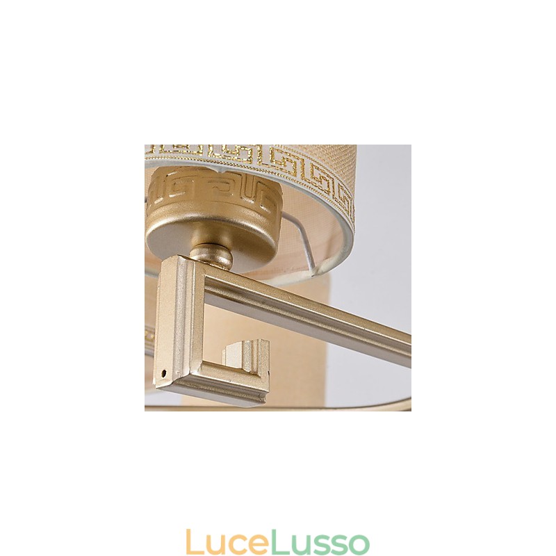 Lampadario in stile cinese in ferro e rame, imitazione lampade ad aria
